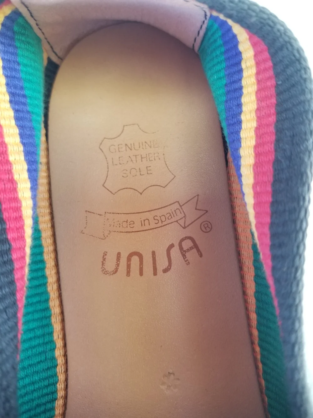 Unisa Made in Spain Multicolored Stripe Flats